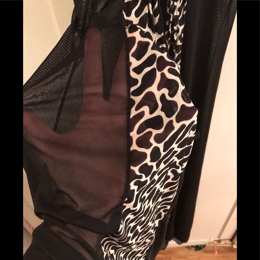NWOT Sexy Maxi Safari Print Nighty Sheer - Picture 12 of 14